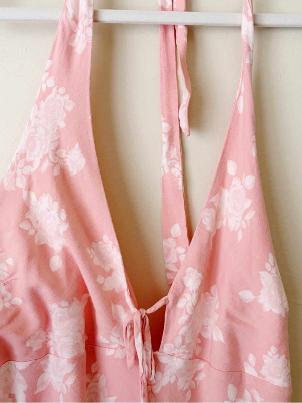 Wild Fable | Floral Halter Neck Maxi Dress Sundress Summer Melon Pink XXL - Picture 3 of 8